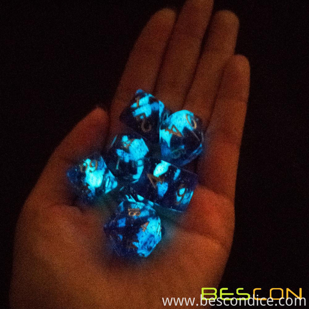 Blue Space Luminous Role Playing Game Dice 3 Blue Space Luminous Role Playing Game Dice 3